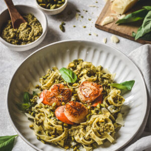 Tagliatelles au pesto de pistache