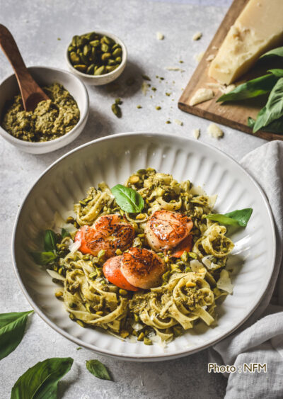 Tagliatelles au pesto de pistache
